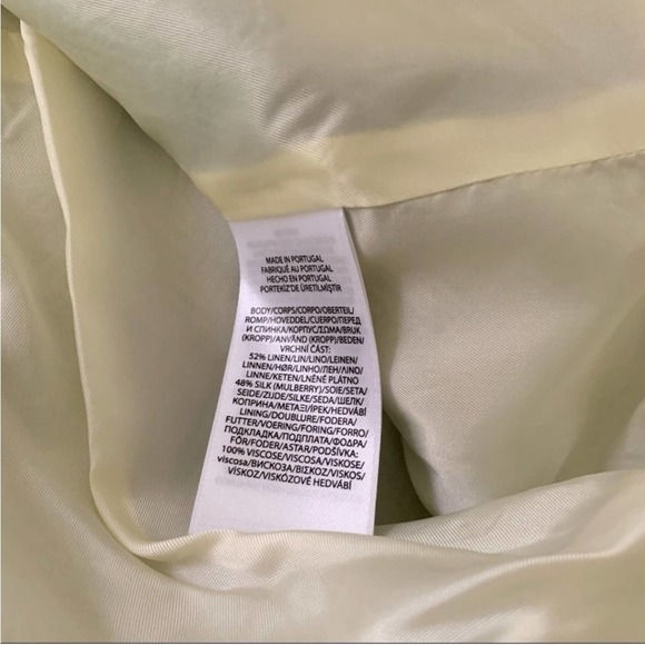 New Polo Ralph Lauren Blazer Blue Herringbone Linen Silk - Picture 16 of 16